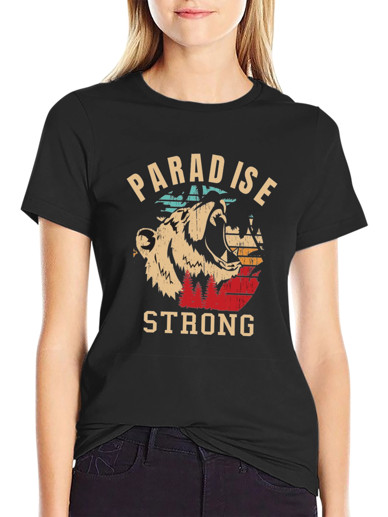 Paradise Strong Bear Graphic Tee