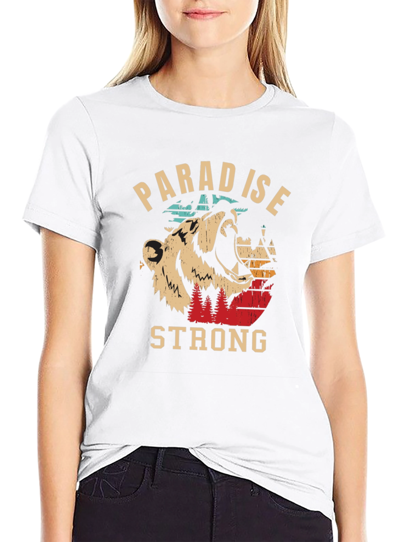 Paradise Strong Bear Graphic Tee