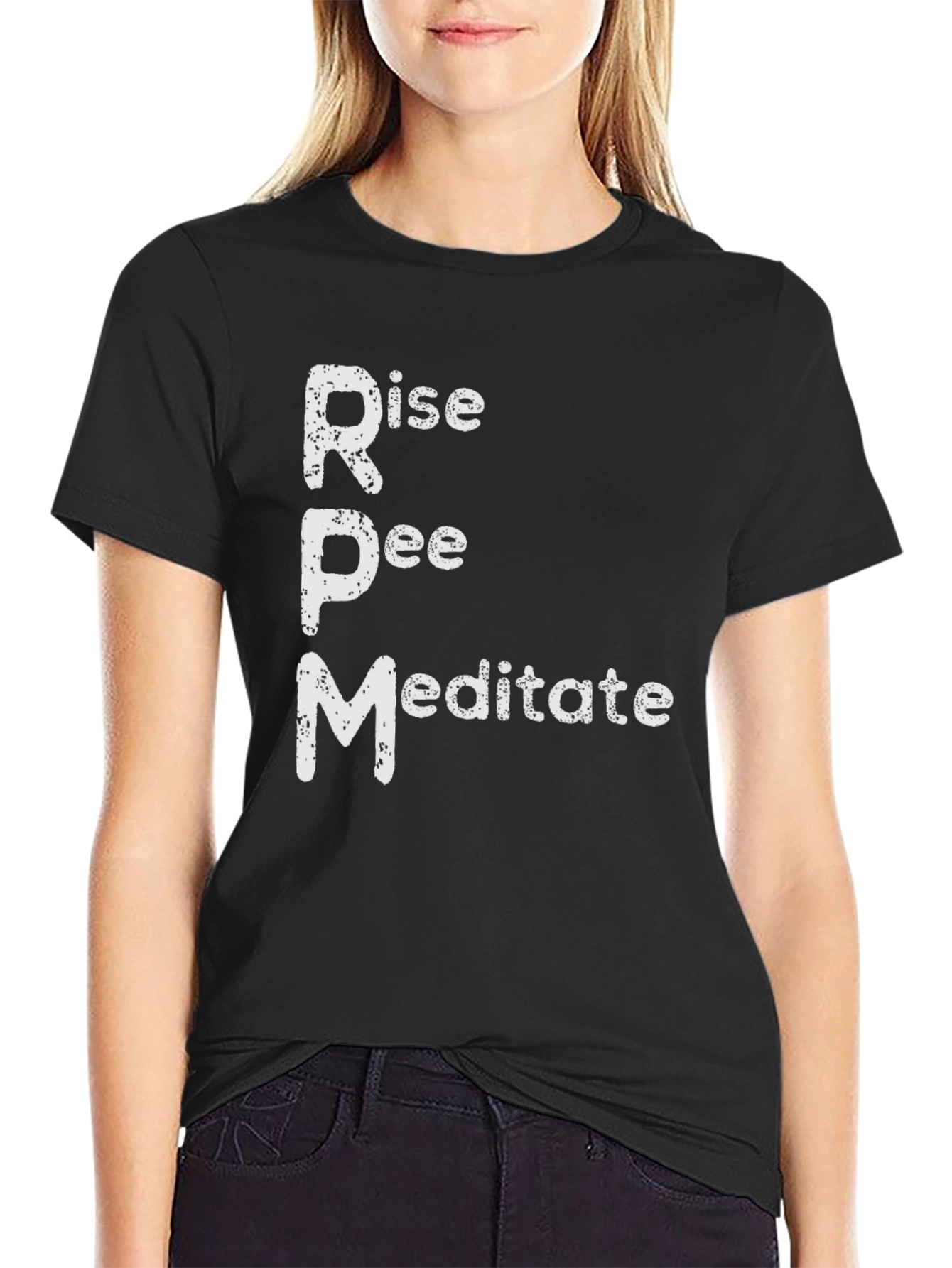 Rise Pee Meditate T-Shirt Funny Humor Tee