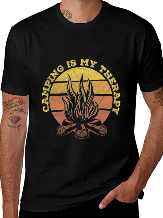 Camping Is My Therapy Graphic Tee