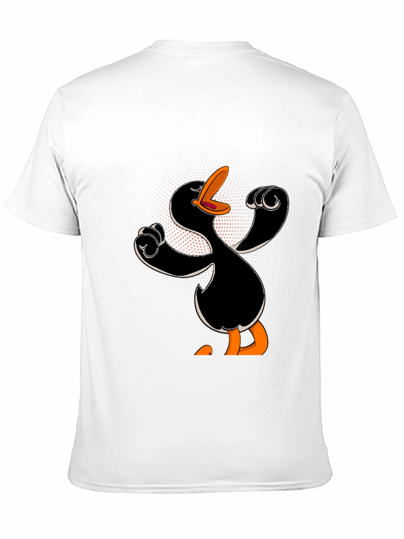 Cartoon Duck Black T-Shirt