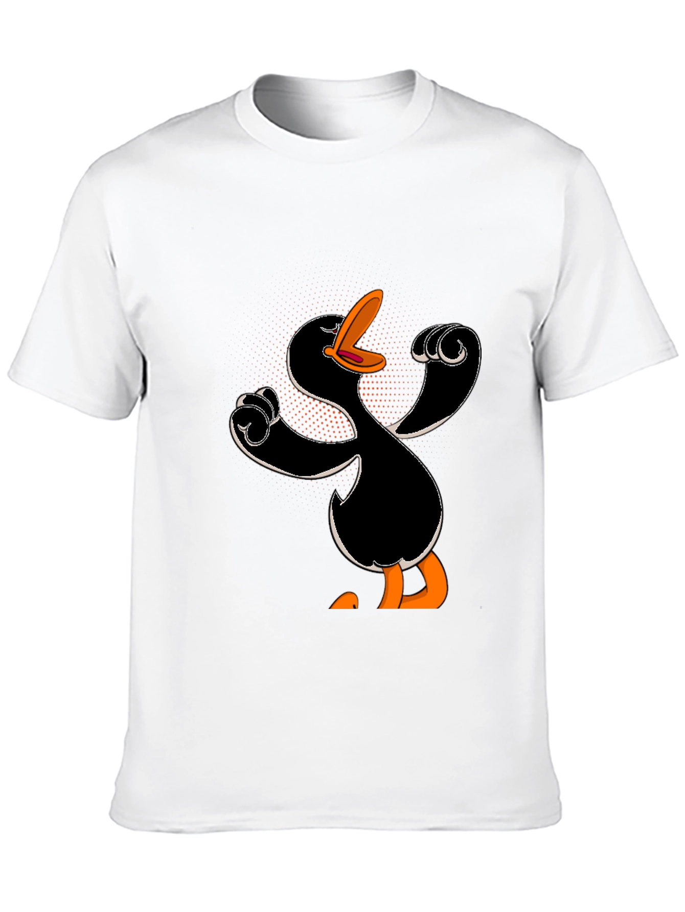 Cartoon Duck Black T-Shirt