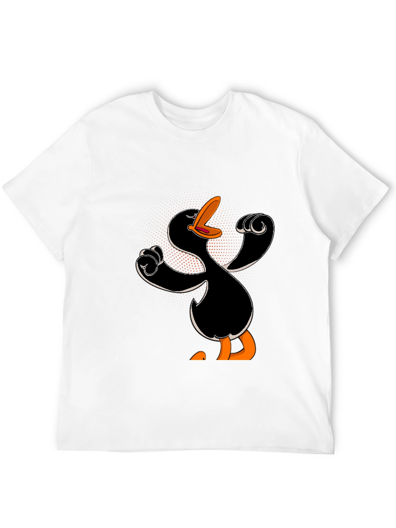 Cartoon Duck Black T-Shirt