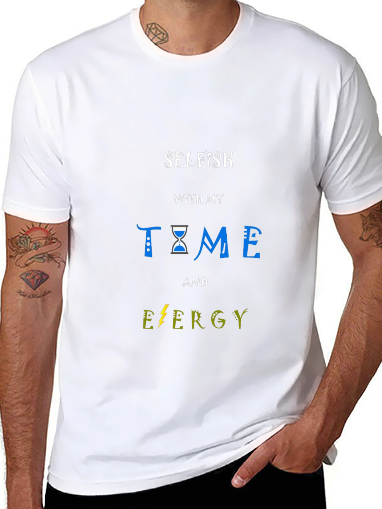 Selfish Time and Energy Black T-Shirt