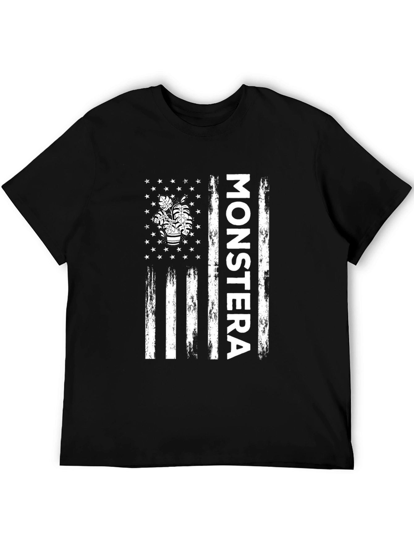 Monstera Plant Flag Graphic Tee