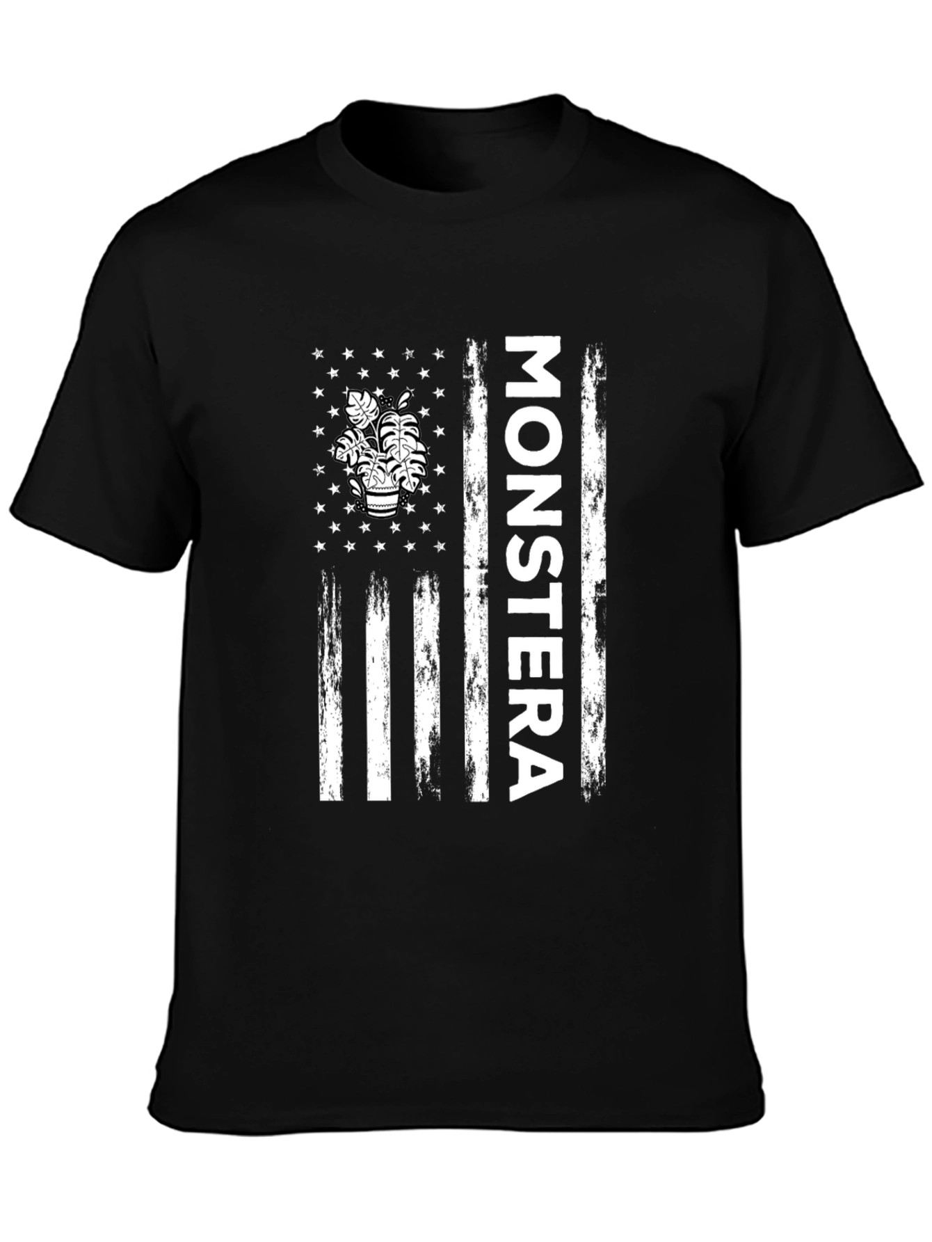 Monstera Plant Flag Graphic Tee