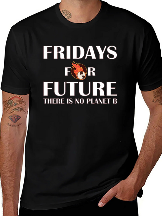 Fridays for Future Black Graphic Tee - No Planet B