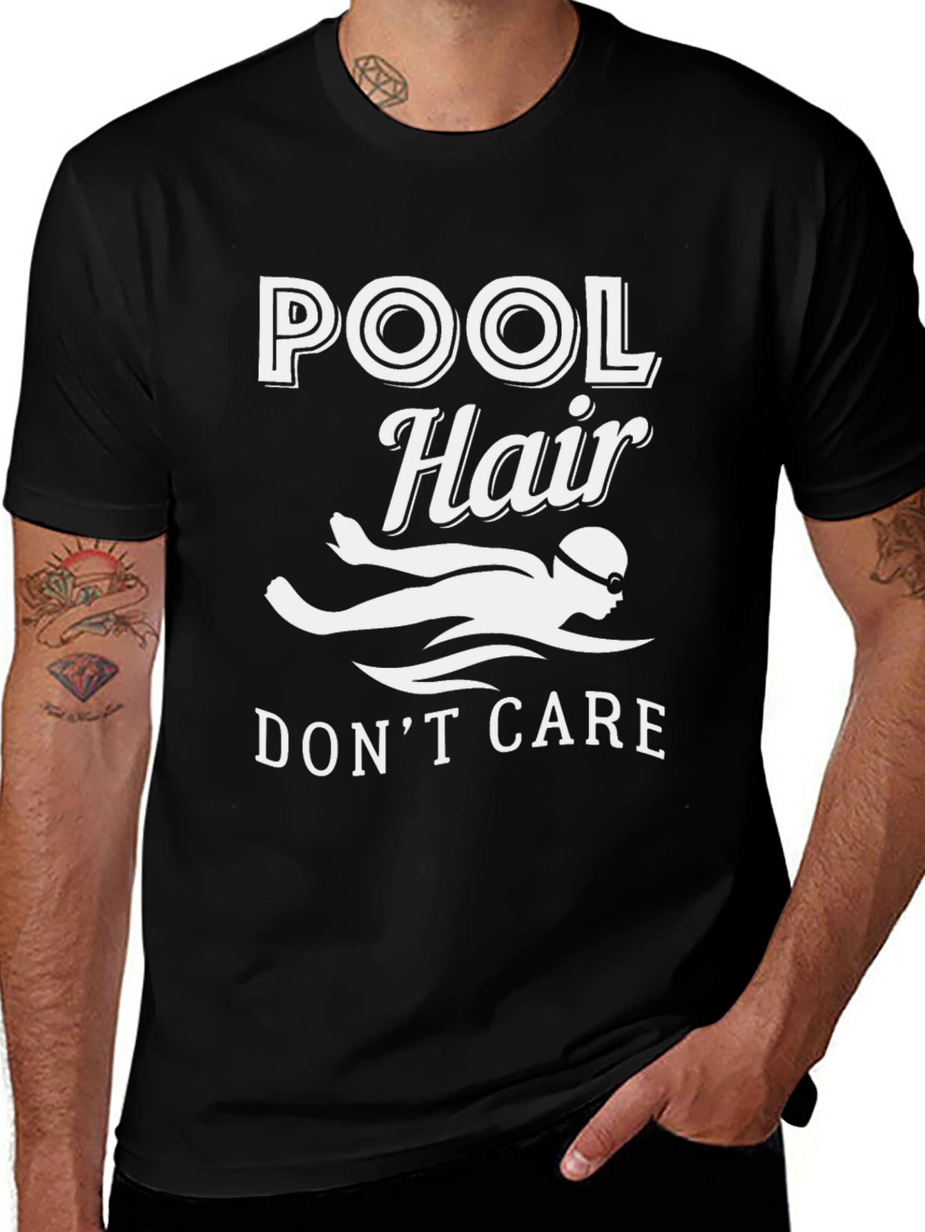 Pool Hair Dont Care Graphic T-Shirt