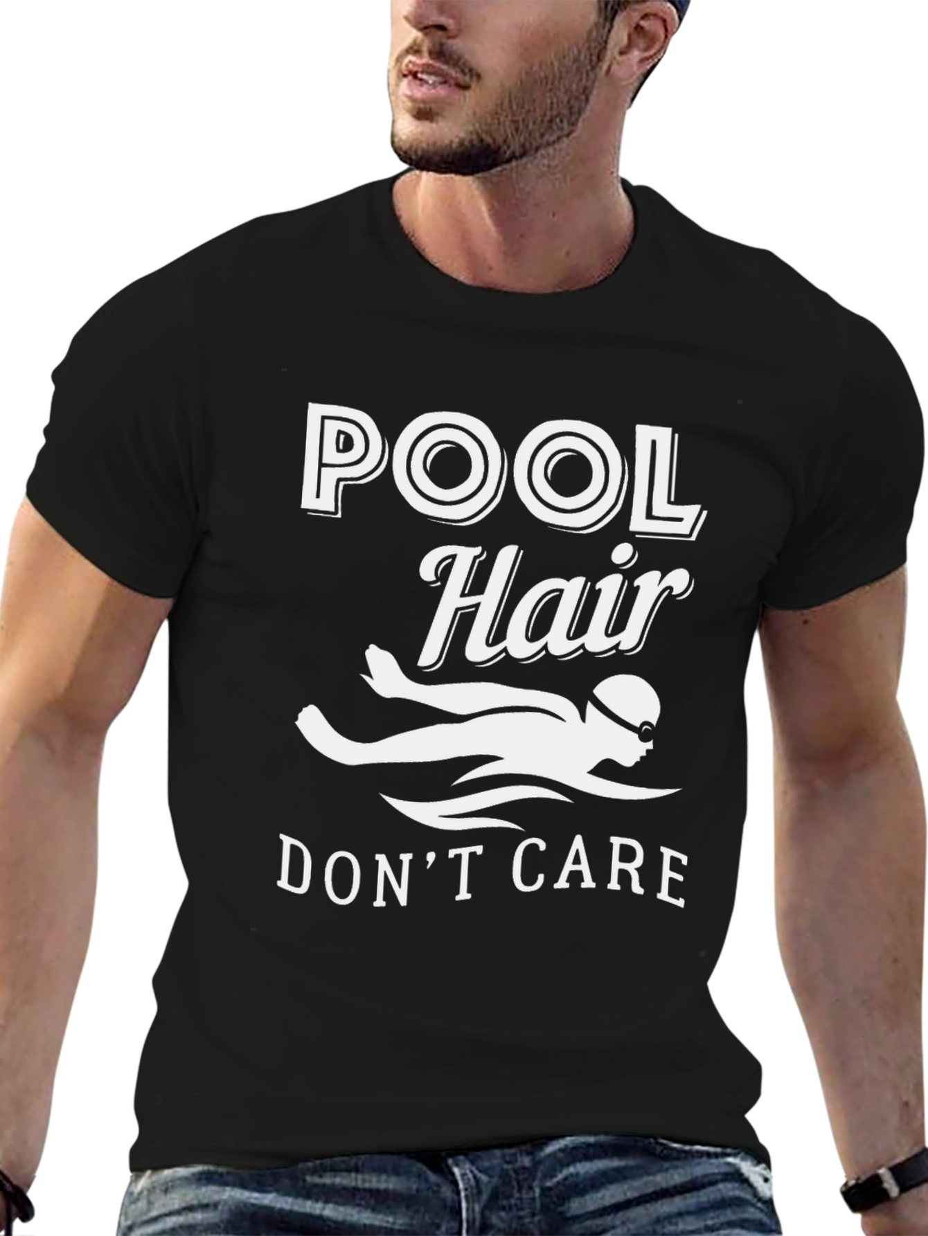 Pool Hair Dont Care Graphic T-Shirt