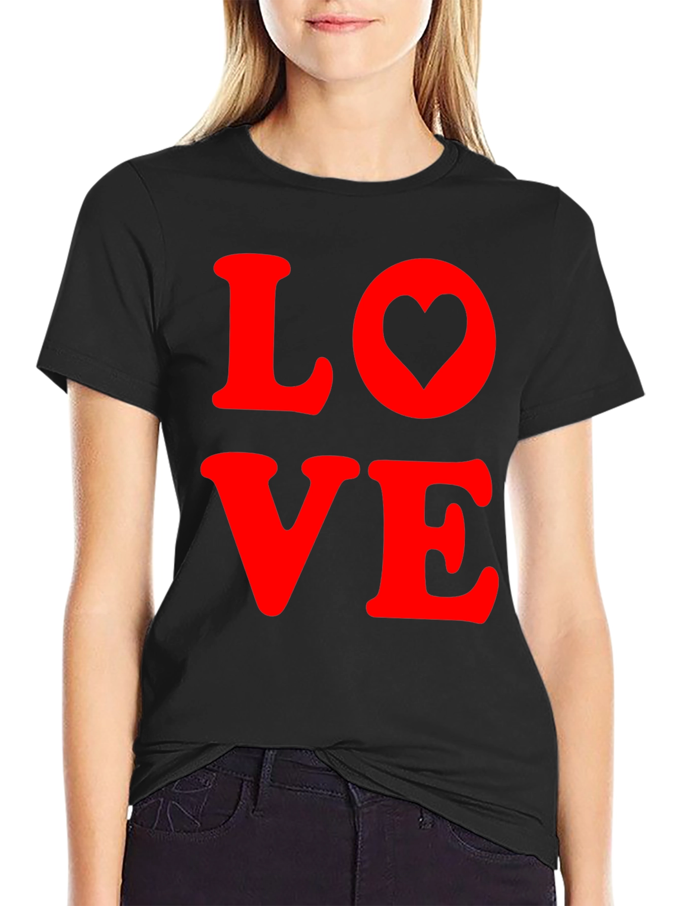 Love Heart Graphic Tee - Soft Cotton Blend