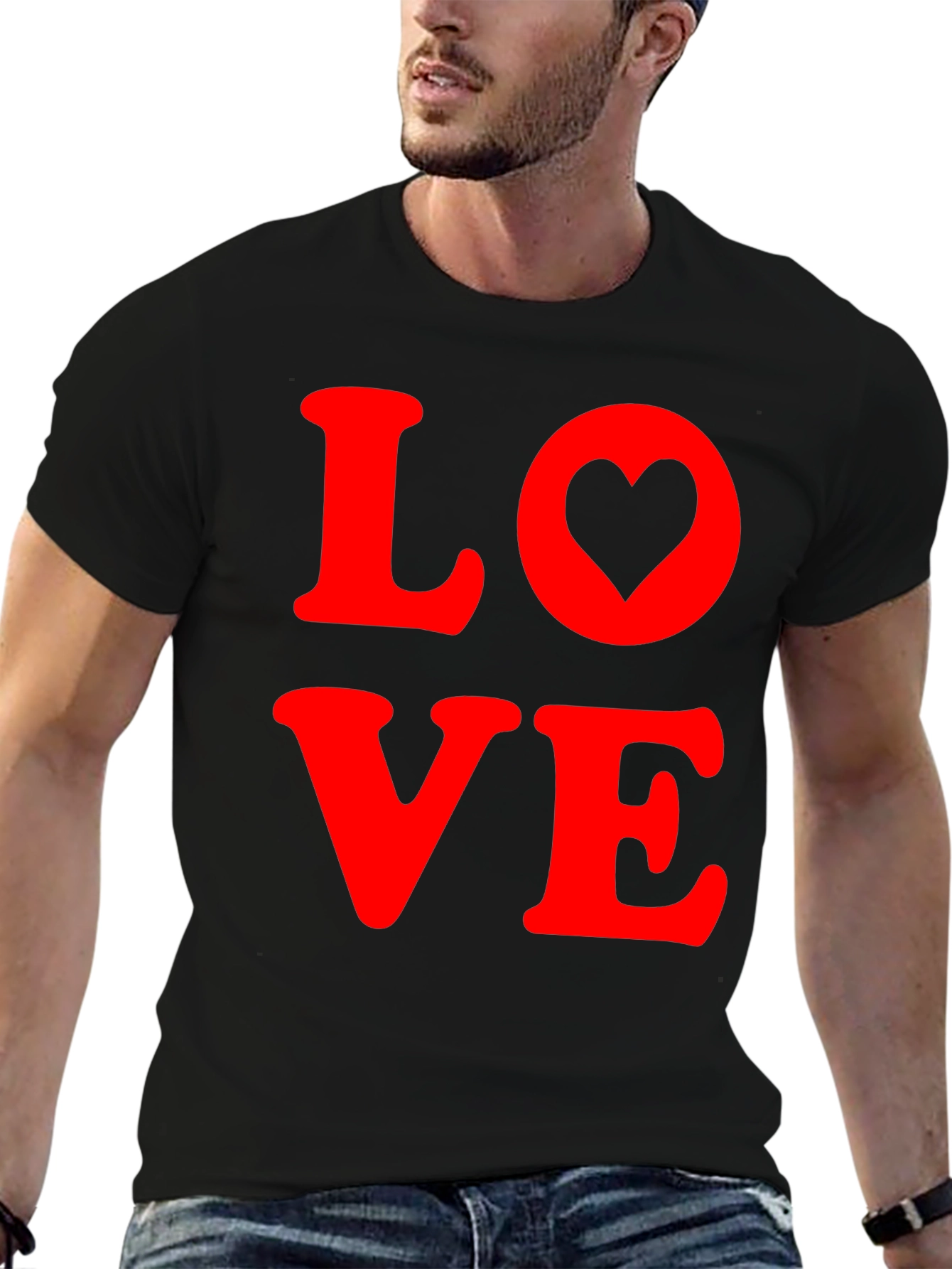 Love Heart Graphic Tee - Soft Cotton Blend