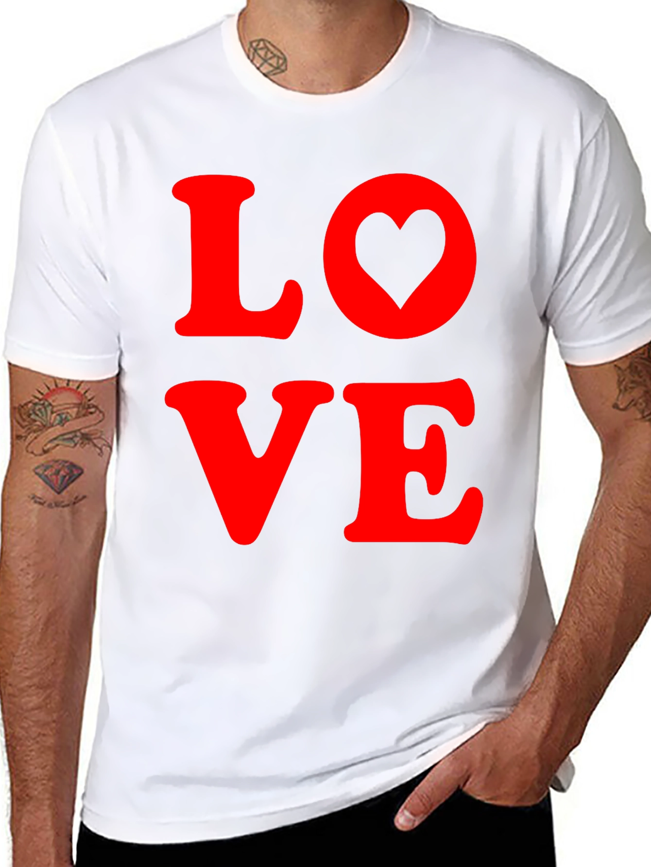 Love Heart Graphic Tee - Soft Cotton Blend