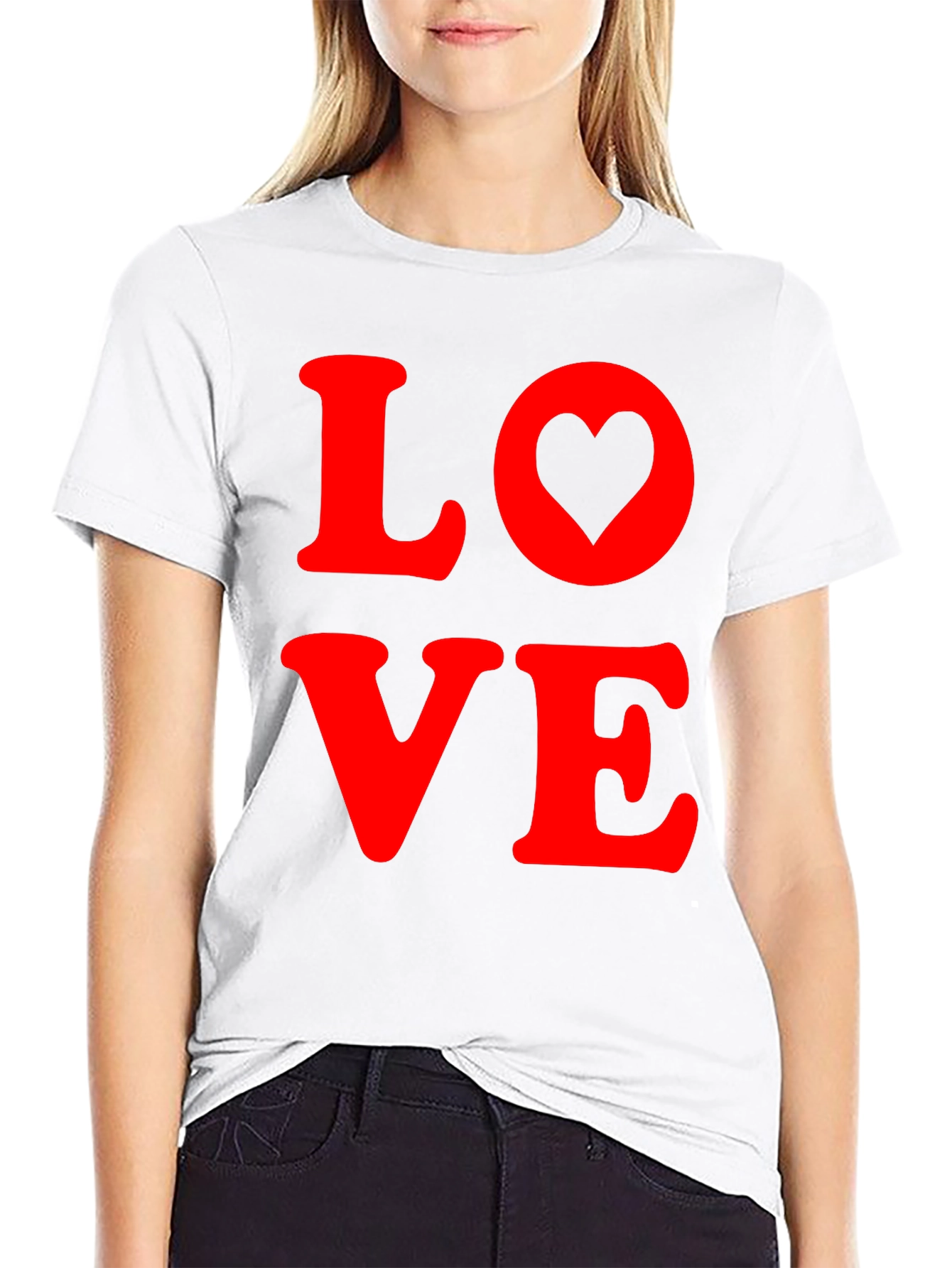 Love Heart Graphic Tee - Soft Cotton Blend