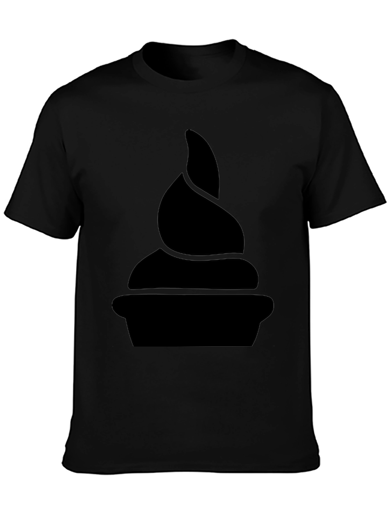 Novelty Black T-Shirt - Swirl Design