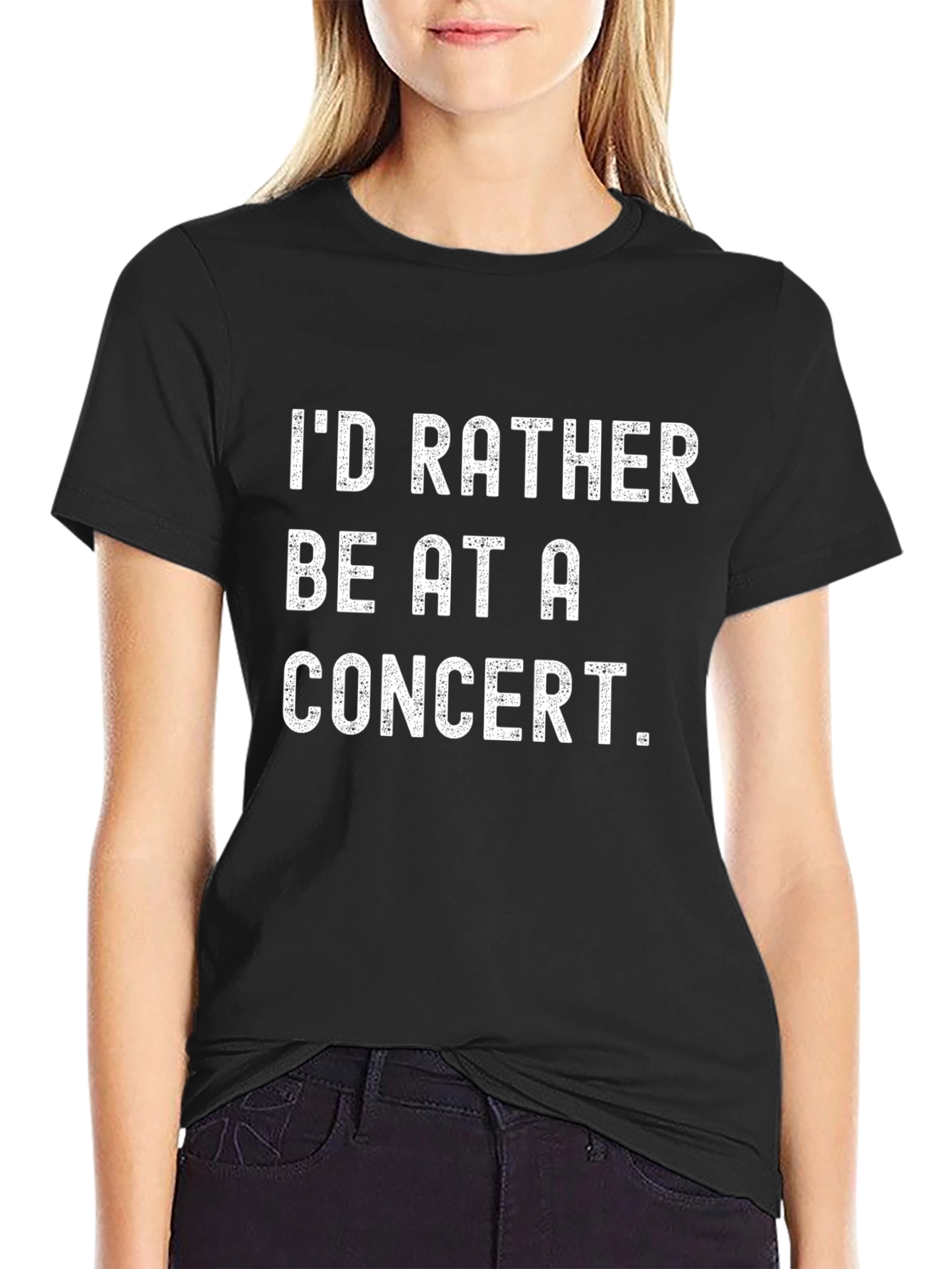 Concert Lovers Black Graphic Tee