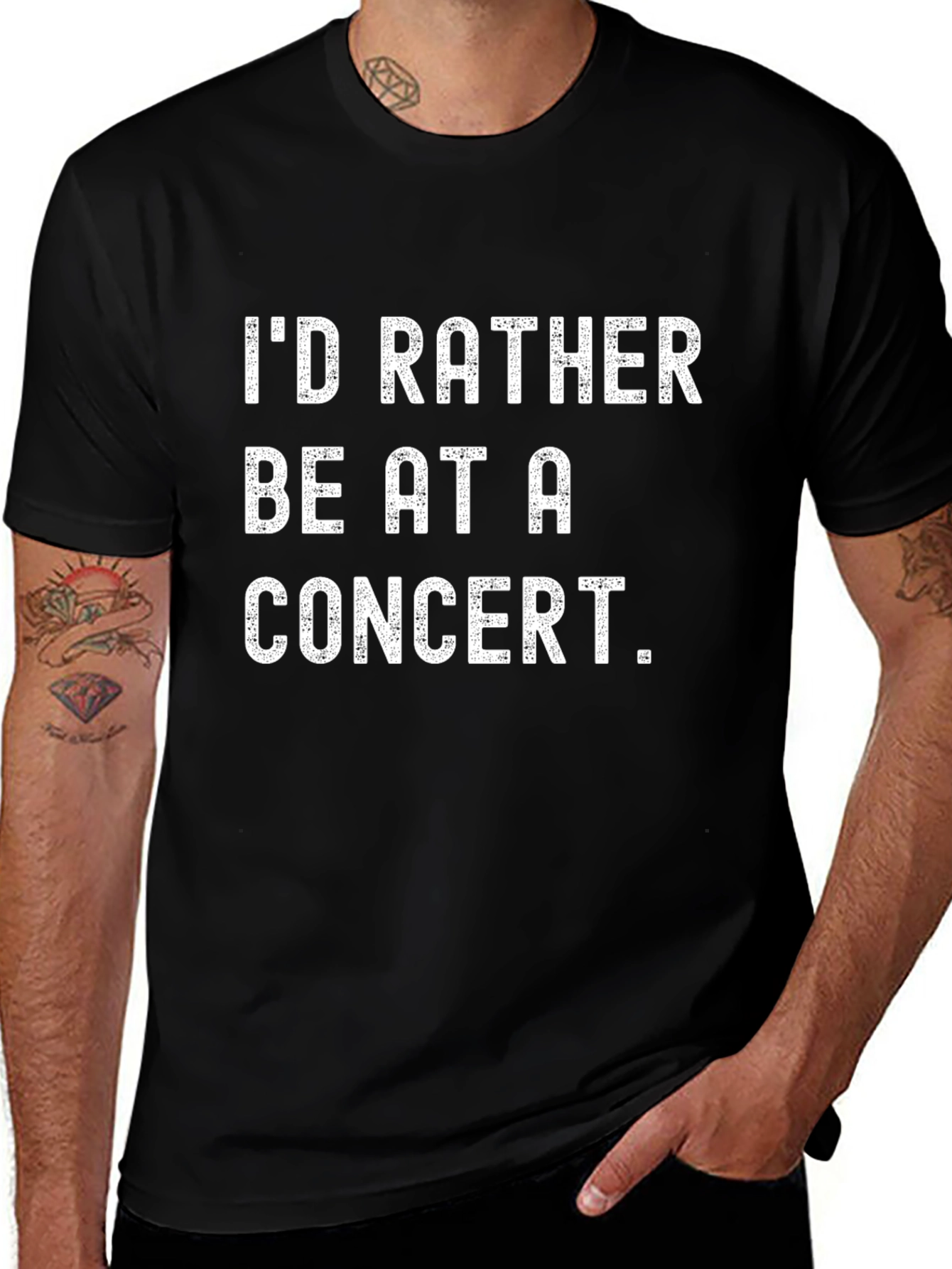 Concert Lovers Black Graphic Tee