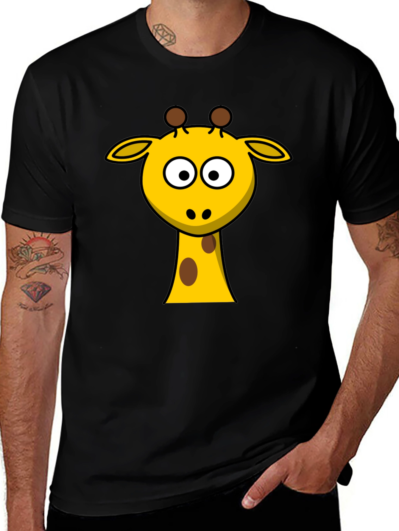 Giraffe Graphic T-Shirt - Fun Cartoon Design