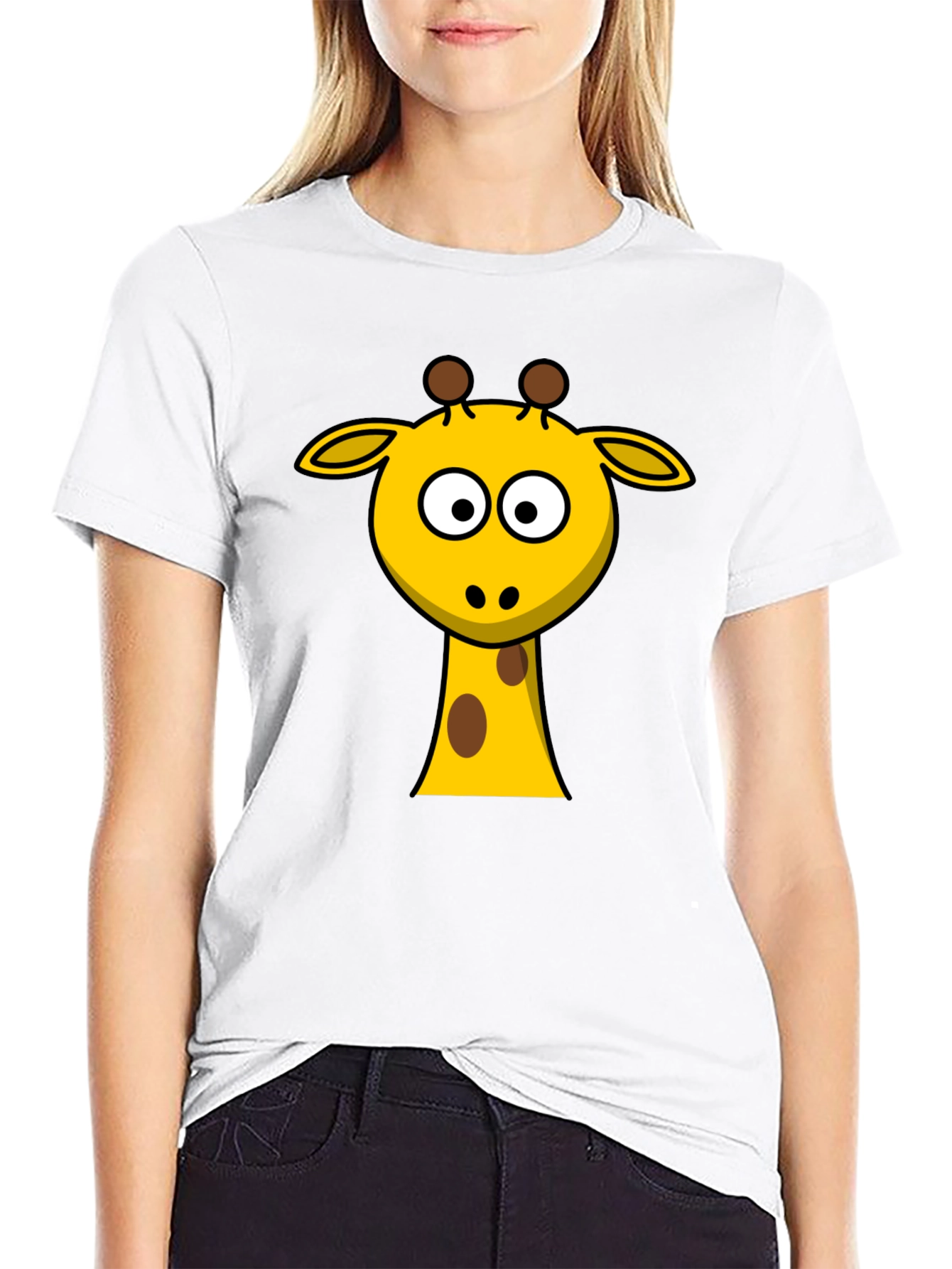 Giraffe Graphic T-Shirt - Fun Cartoon Design