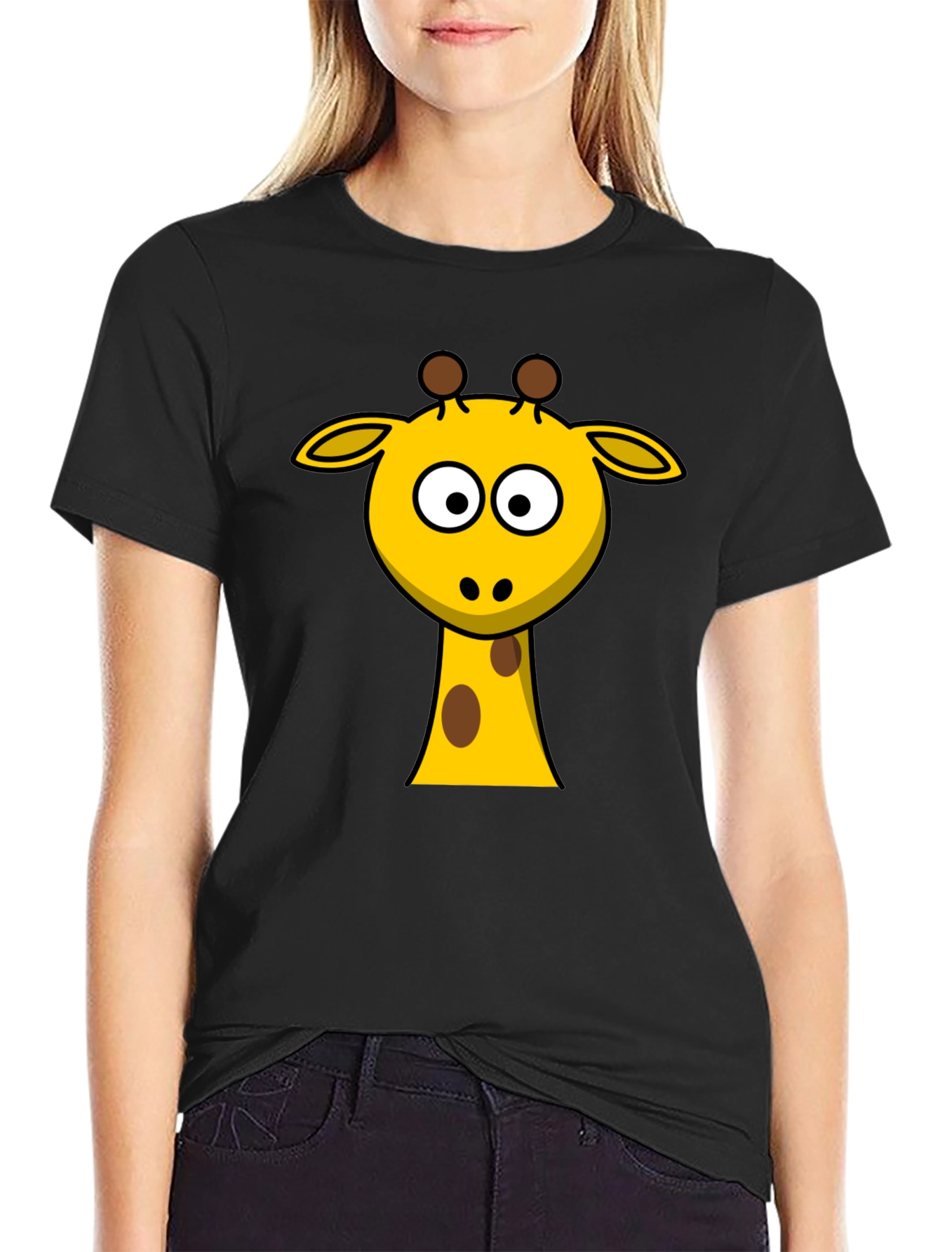 Giraffe Graphic T-Shirt - Fun Cartoon Design