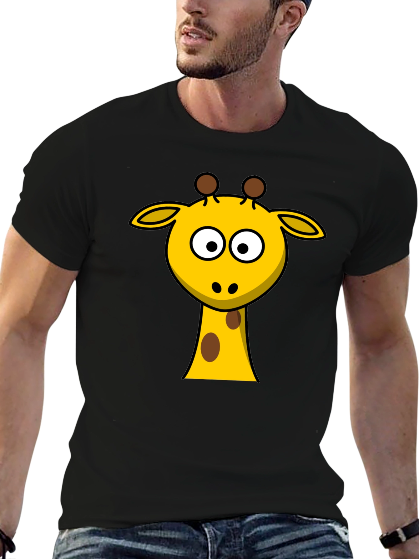 Giraffe Graphic T-Shirt - Fun Cartoon Design