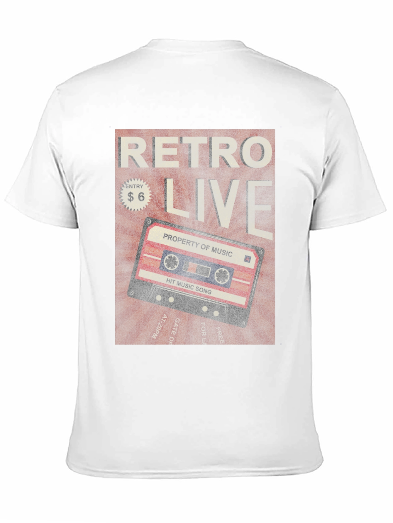 Retro Live Cassette Tape Graphic Tee