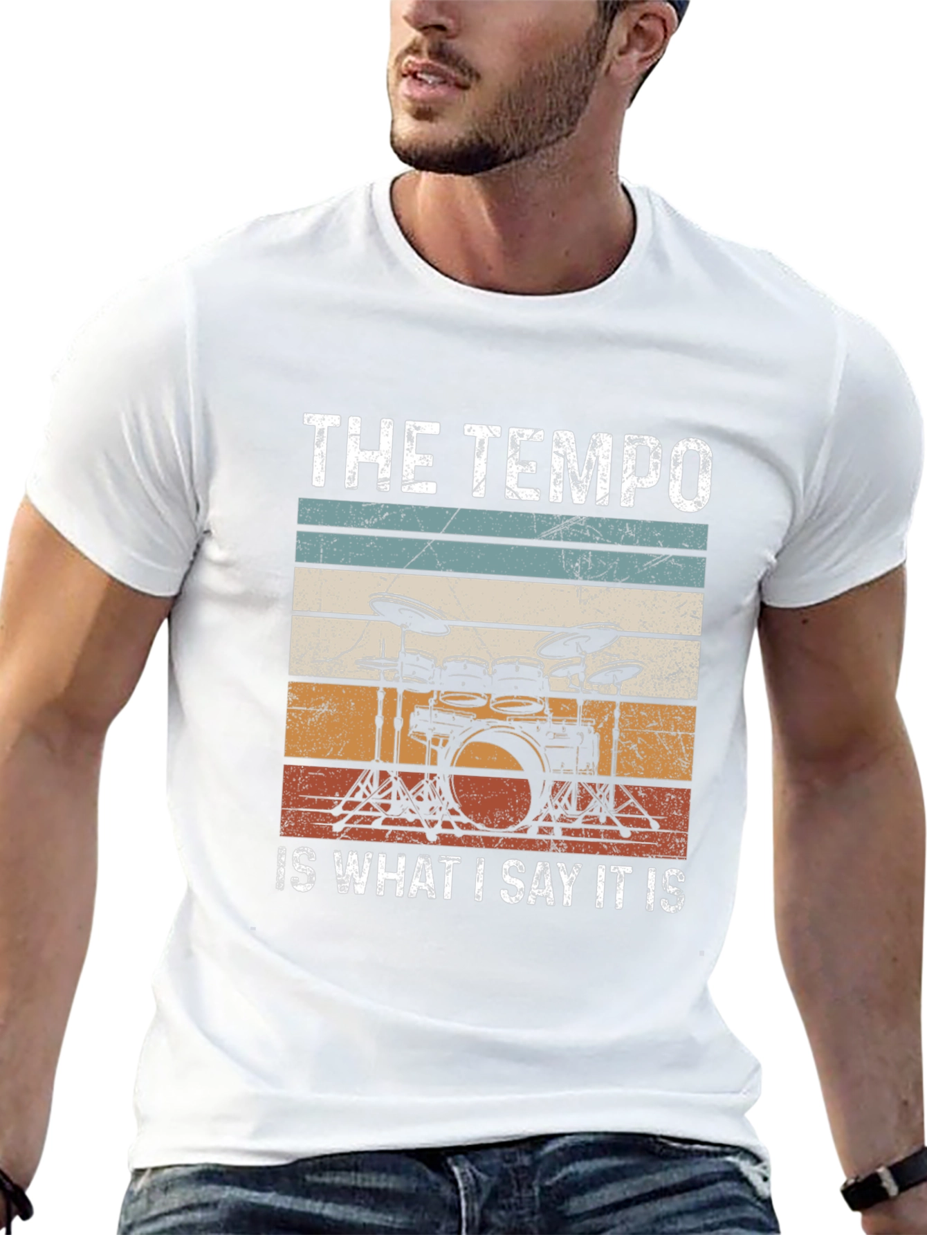 The Tempo Drummer T-Shirt: Funny Music Lover Tee