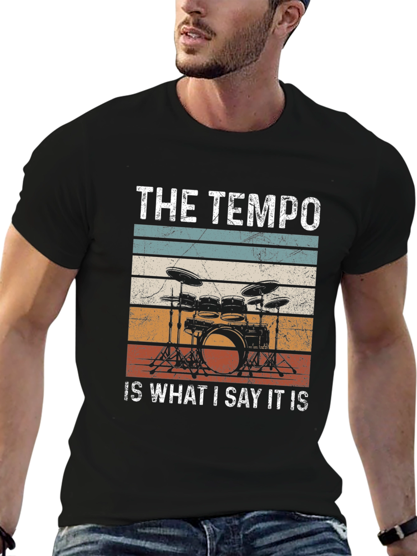 The Tempo Drummer T-Shirt: Funny Music Lover Tee