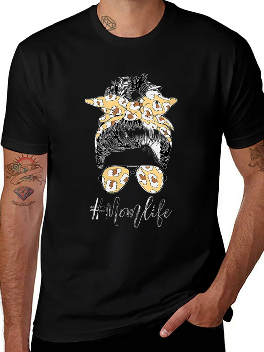 Mom Life Leopard Print Graphic Tee