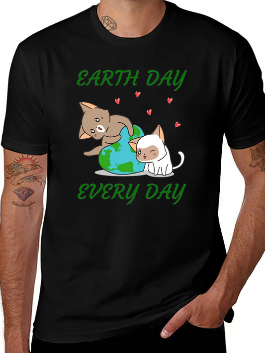 Earth Day Every Day Cute Cats T-Shirt