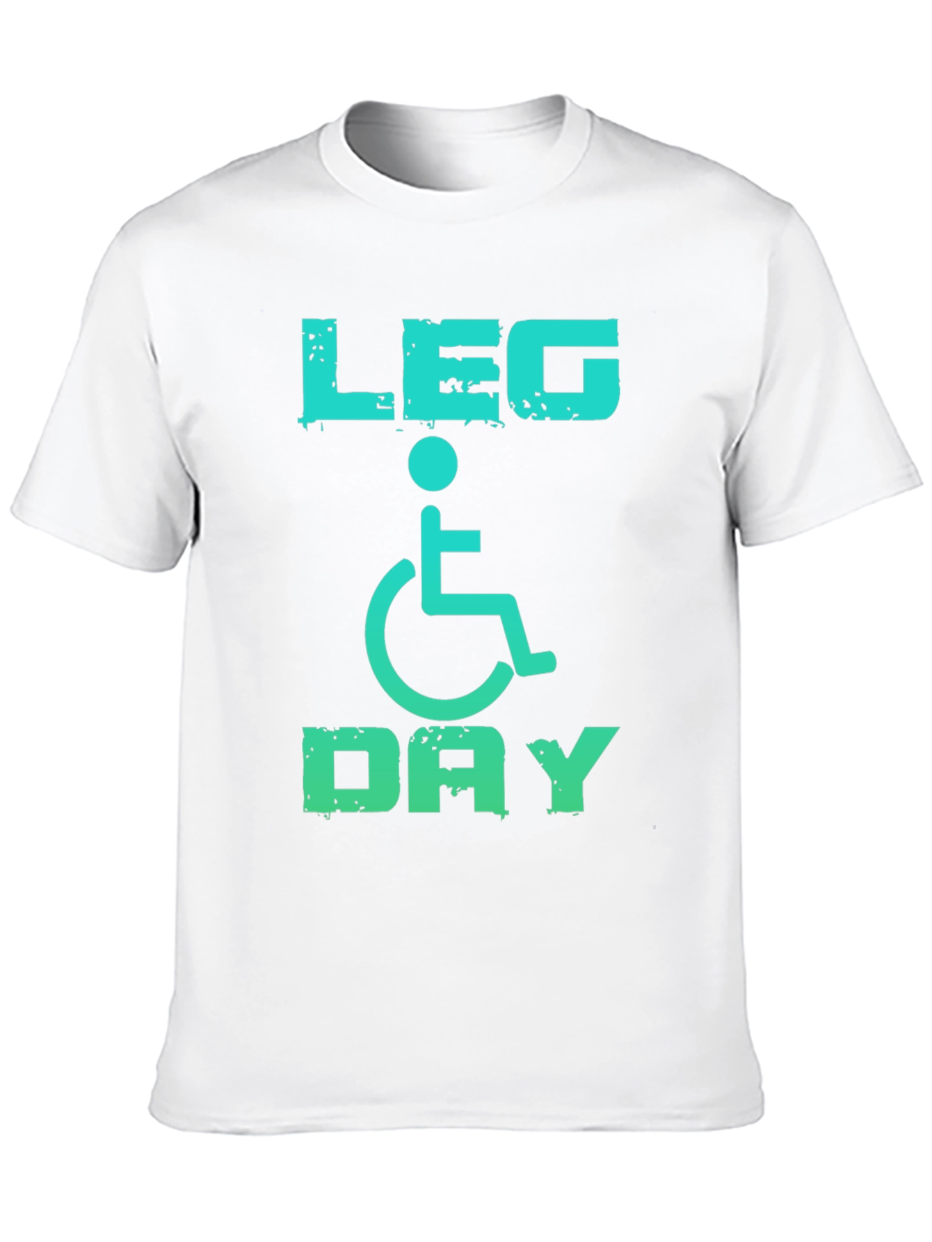 Leg Day Wheelchair T-Shirt: Funny Gym Workout Tee