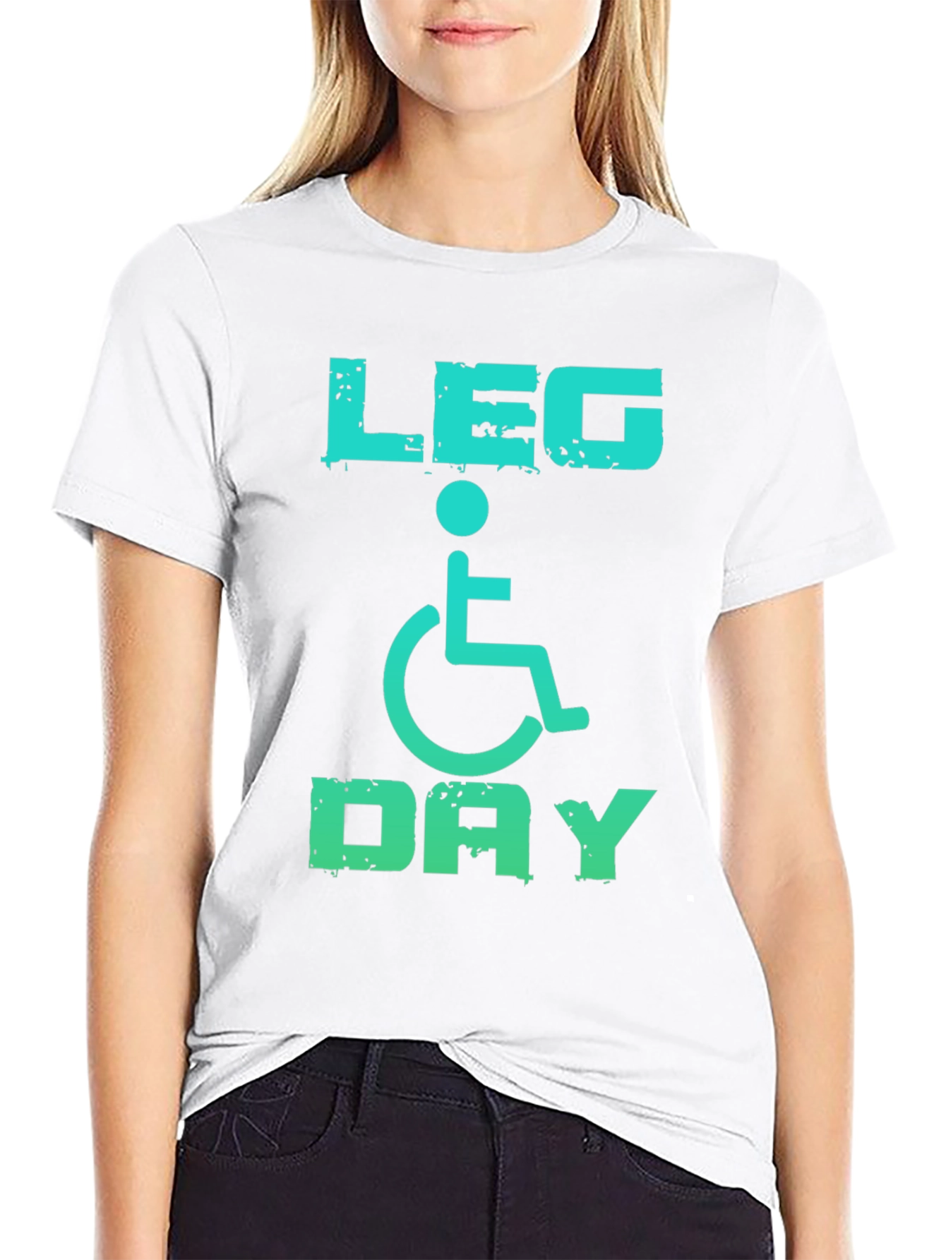 Leg Day Wheelchair T-Shirt: Funny Gym Workout Tee