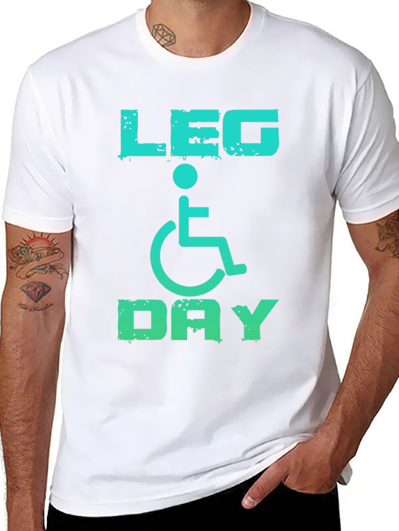 Leg Day Wheelchair T-Shirt: Funny Gym Workout Tee