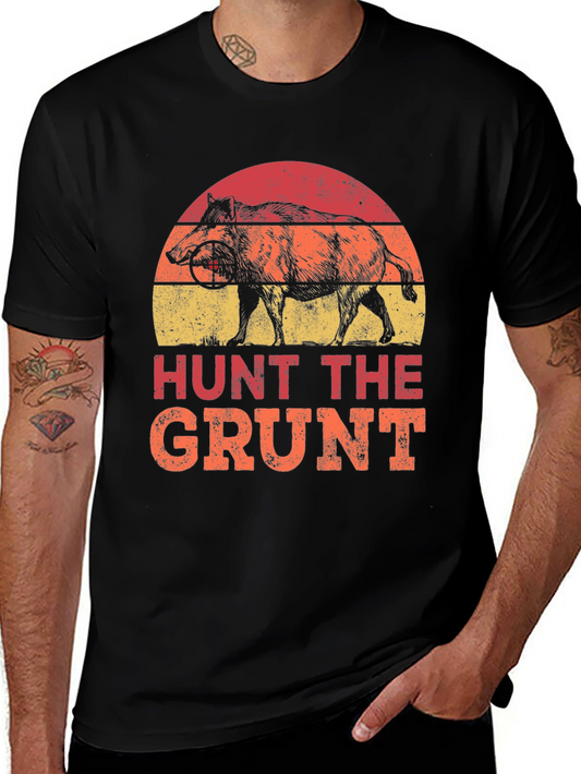 Hunt The Grunt Tee - Vintage Hog Hunter T-Shirt