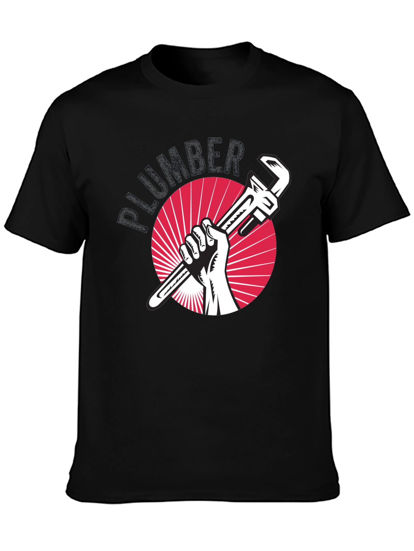 Plumber Graphic Tee - Black Cotton Comfort