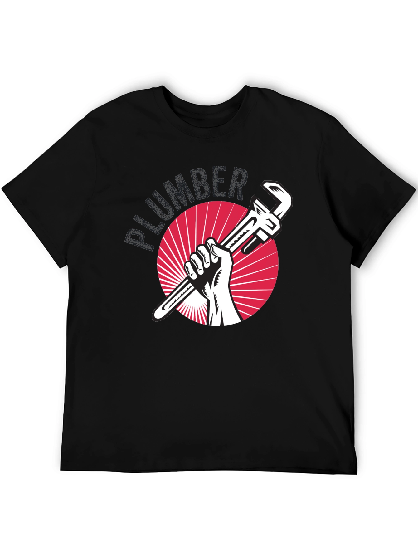 Plumber Graphic Tee - Black Cotton Comfort