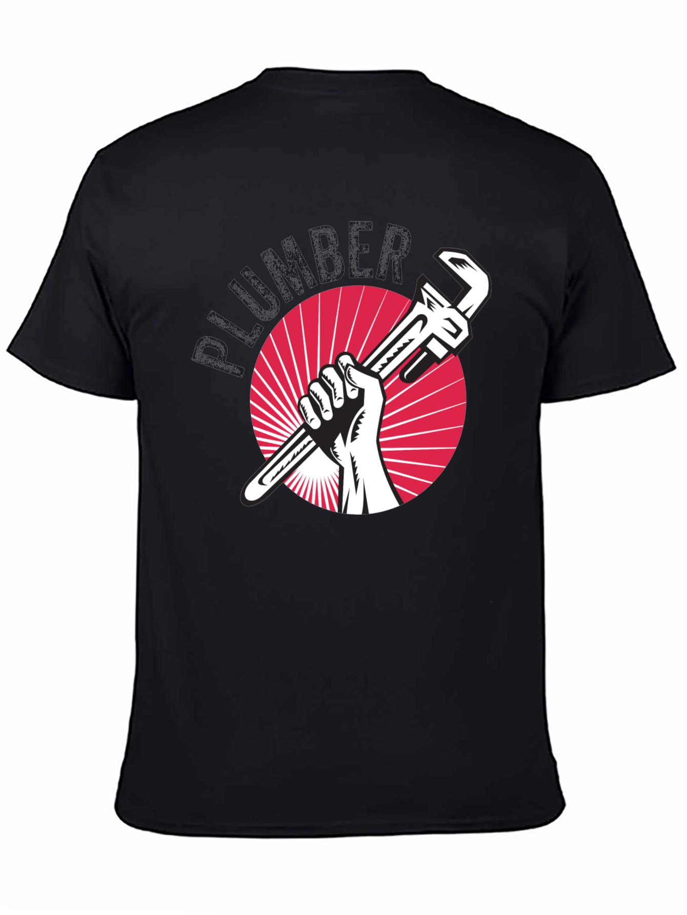 Plumber Graphic Tee - Black Cotton Comfort
