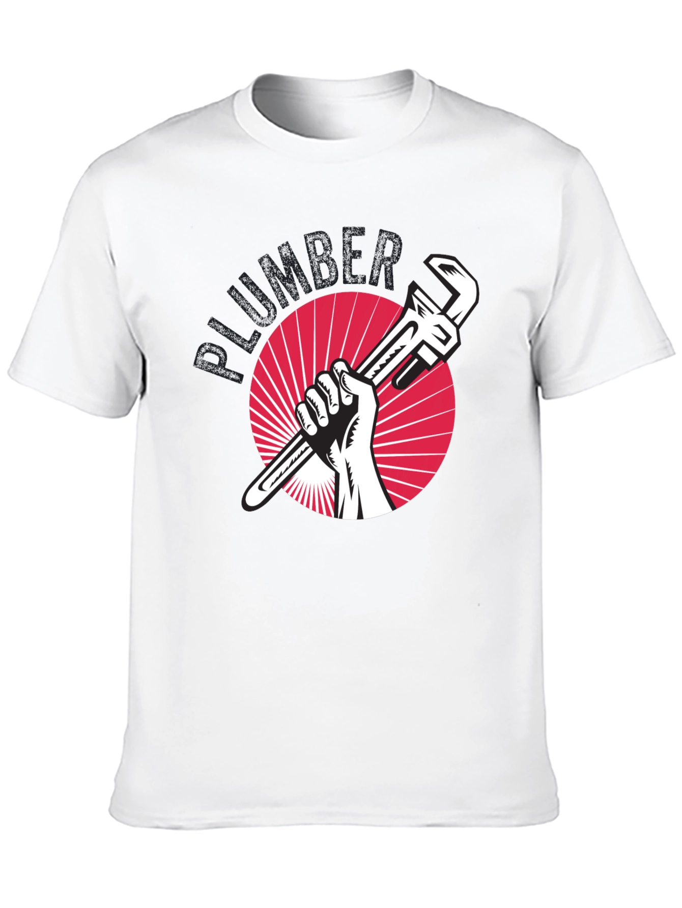 Plumber Graphic Tee - Black Cotton Comfort