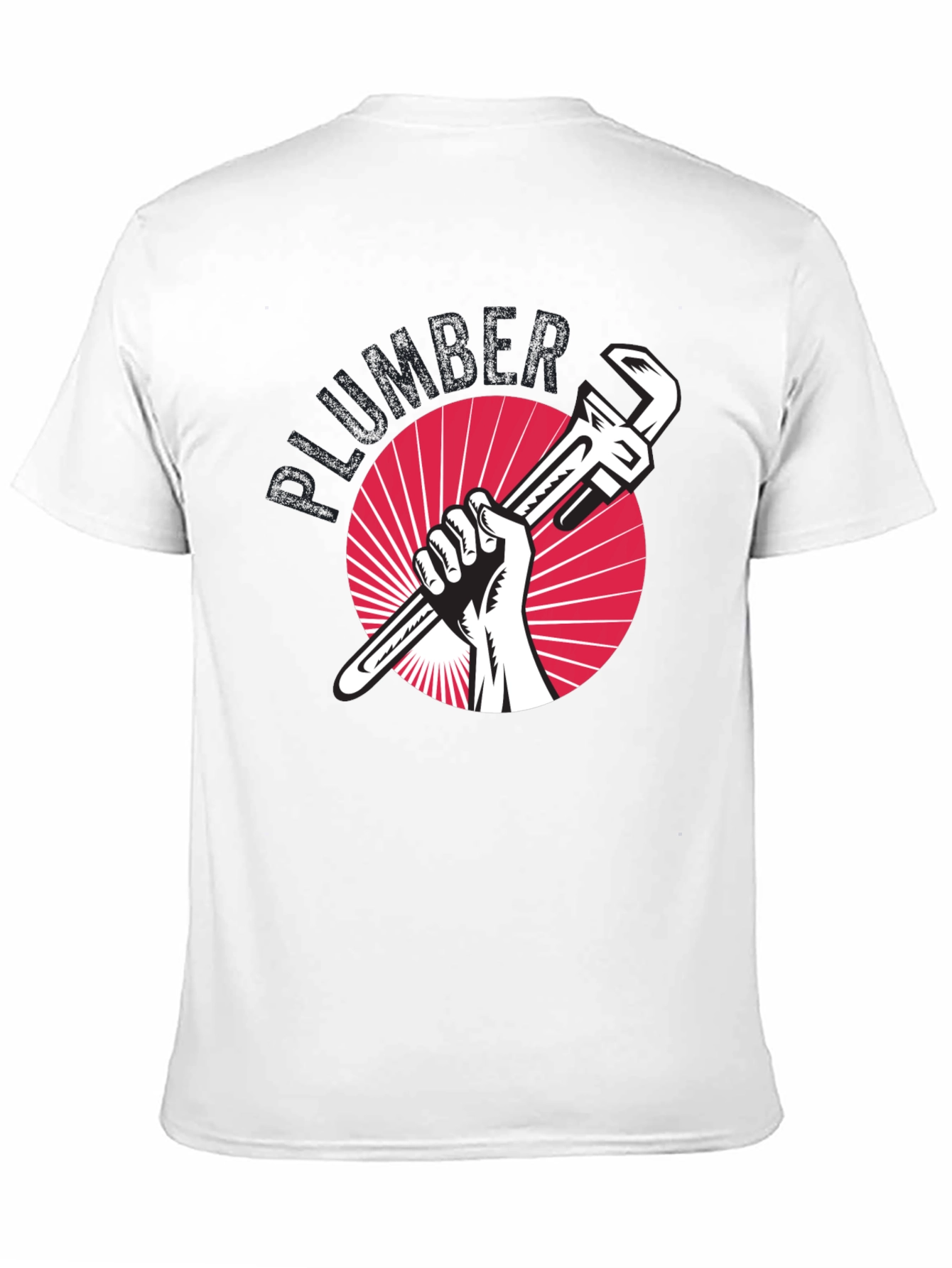 Plumber Graphic Tee - Black Cotton Comfort