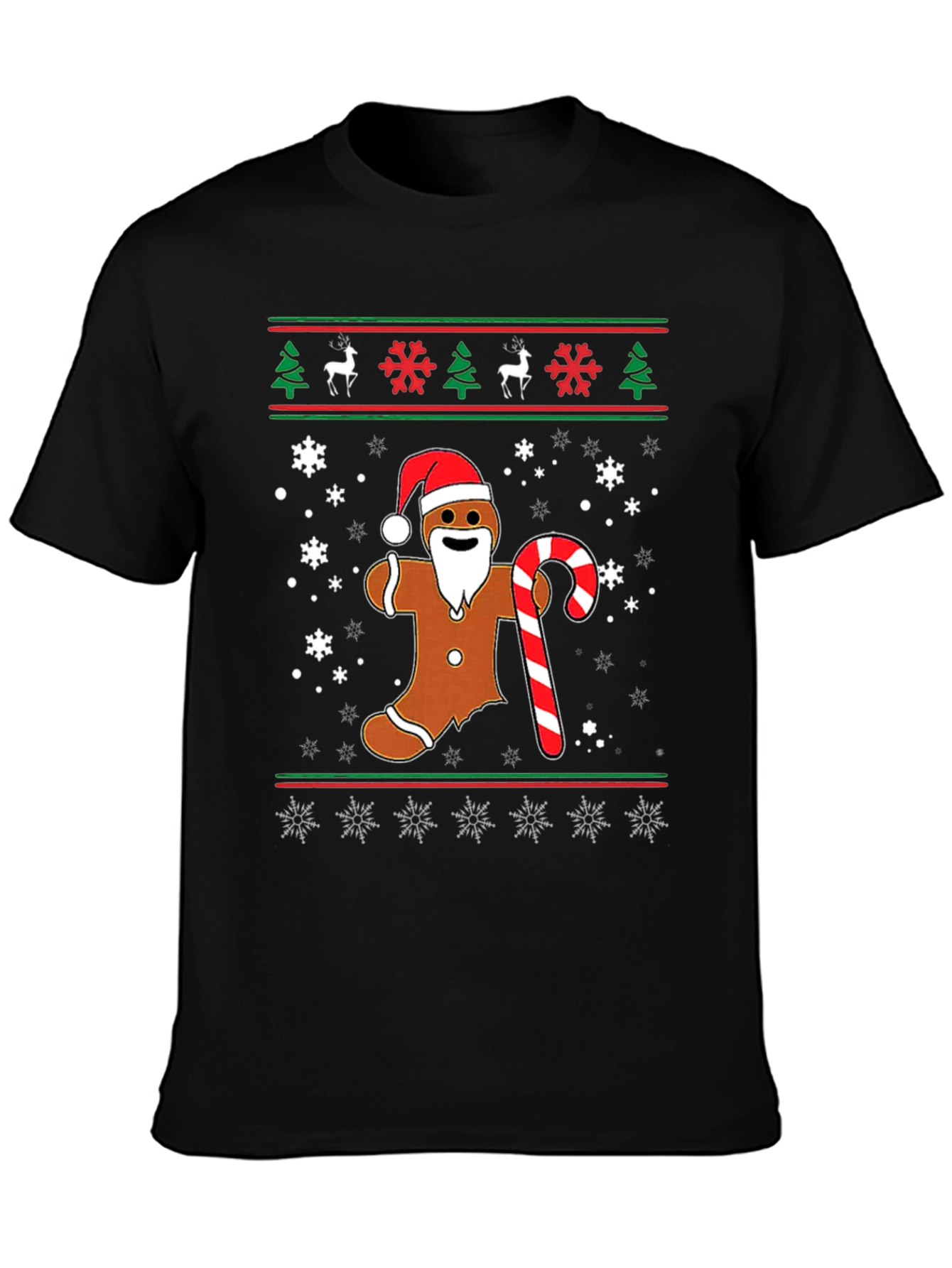 Gingerbread Man Christmas Ugly T-Shirt