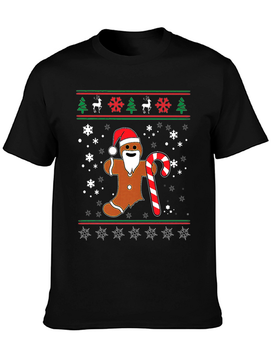 Gingerbread Man Christmas Ugly T-Shirt