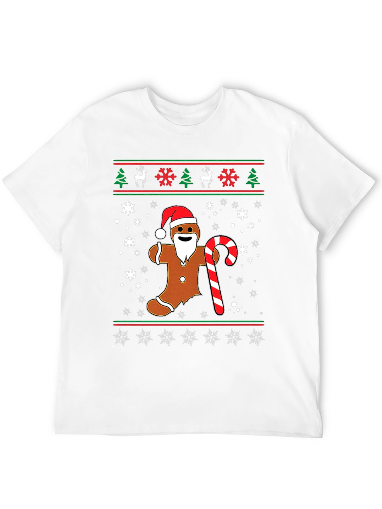 Gingerbread Man Christmas Ugly T-Shirt