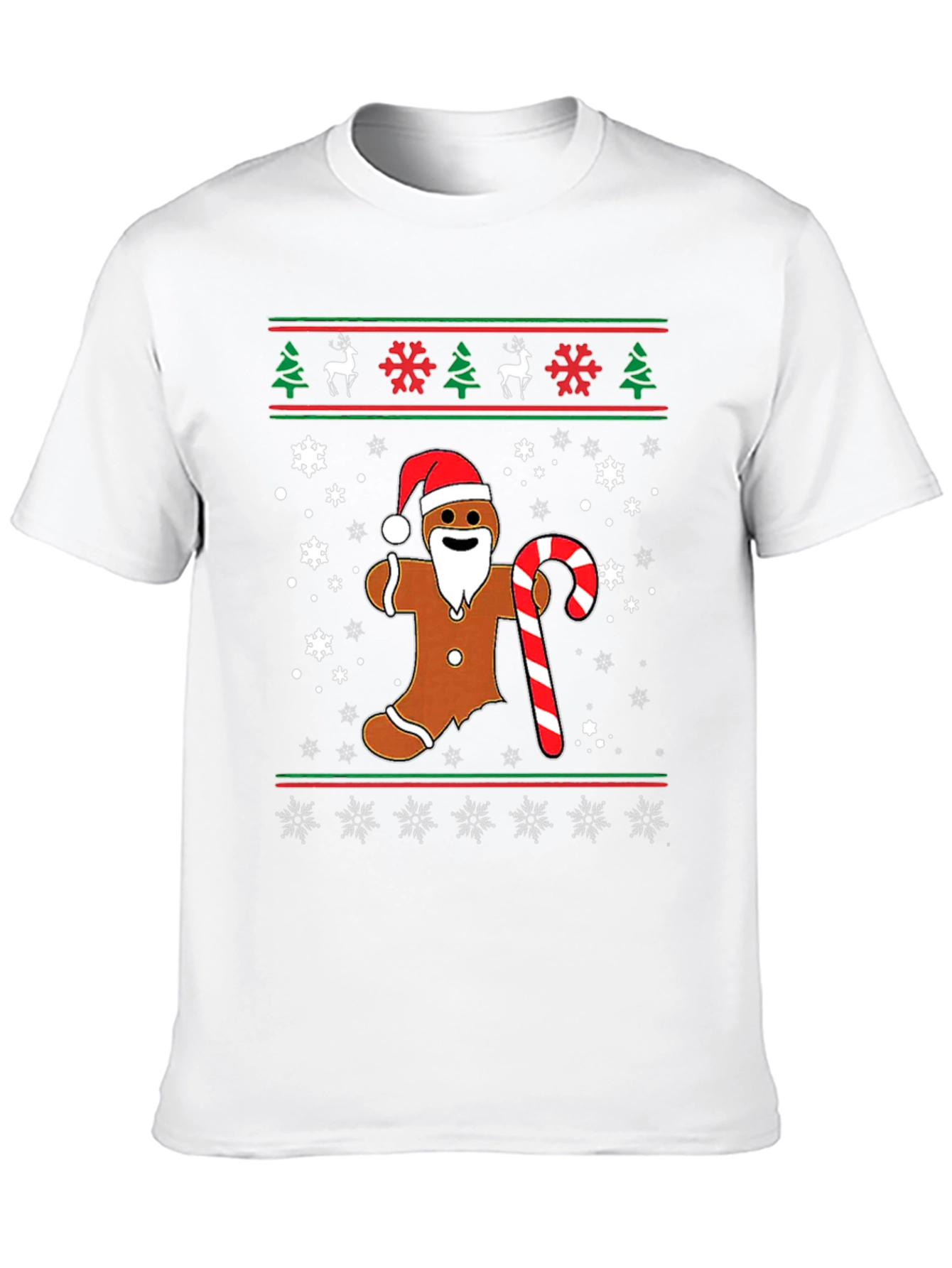 Gingerbread Man Christmas Ugly T-Shirt