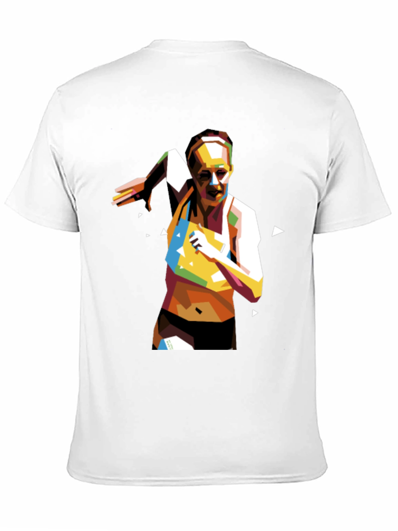 Geometric Runner Graphic Tee - Black