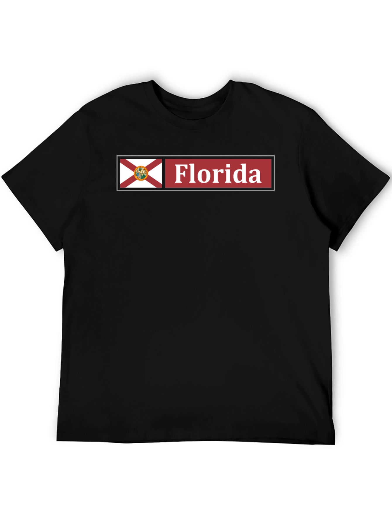 Florida State Flag T-Shirt - Black Cotton Tee