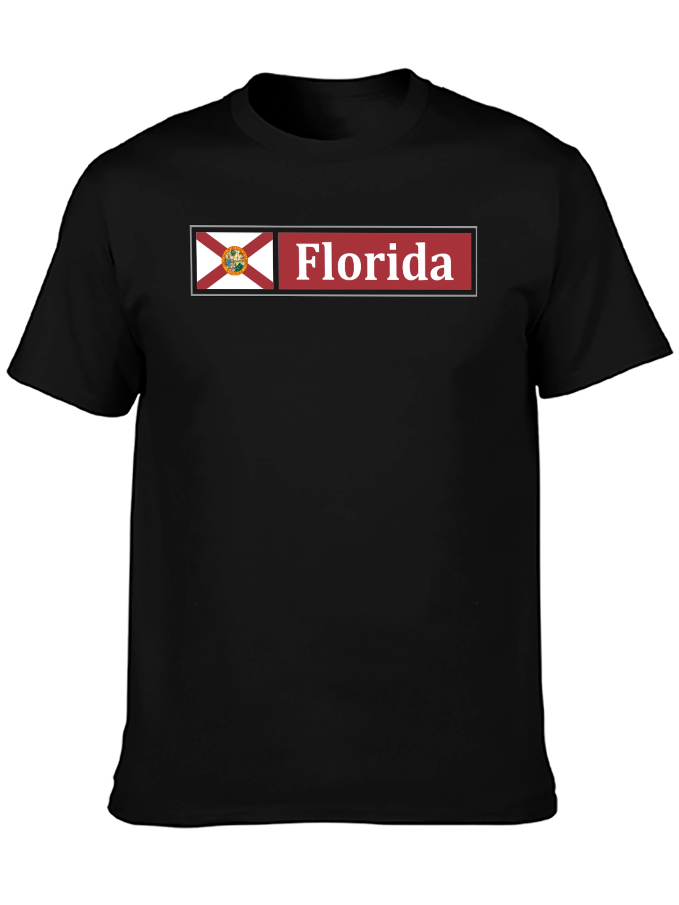 Florida State Flag T-Shirt - Black Cotton Tee