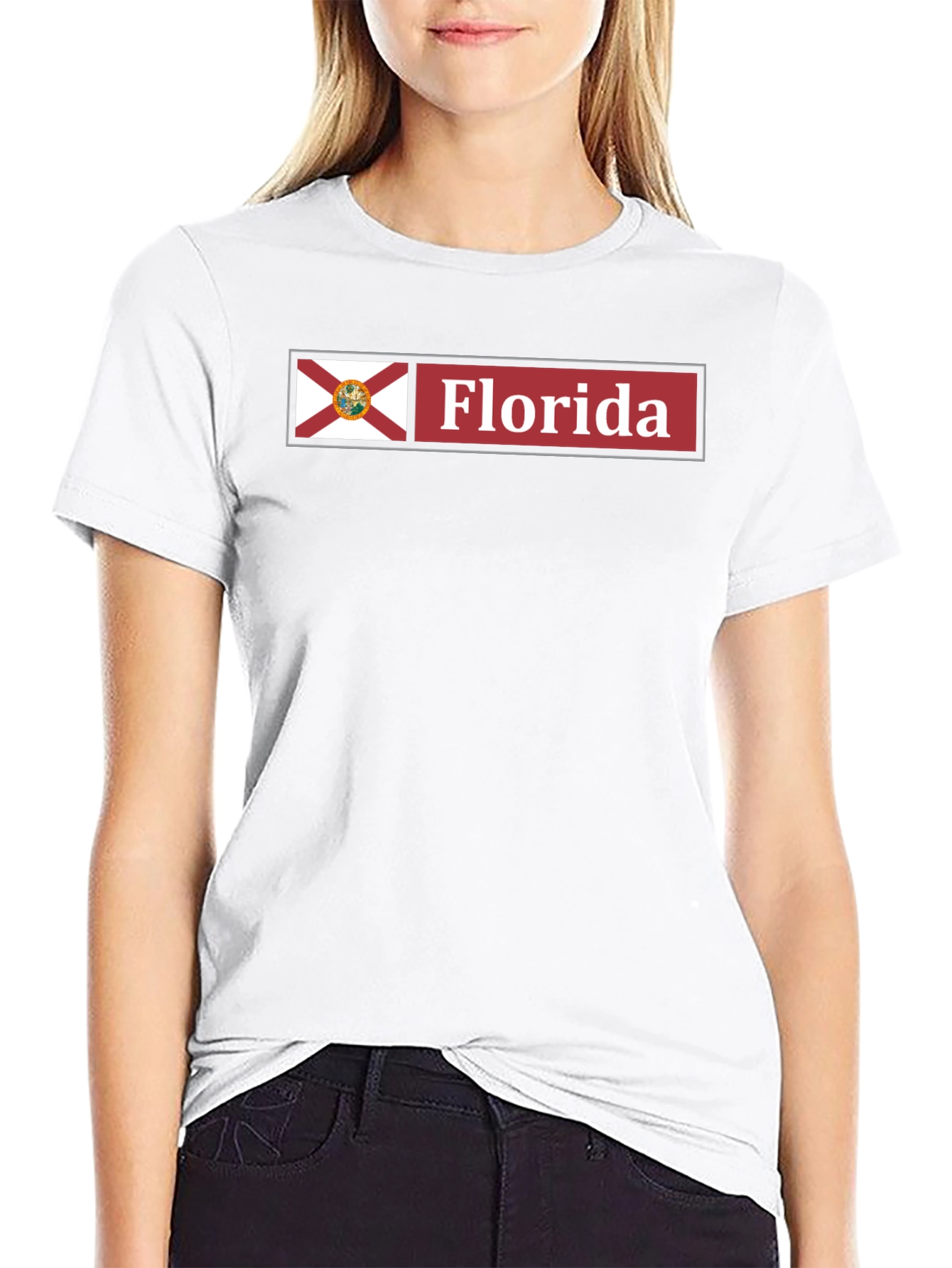 Florida State Flag T-Shirt - Black Cotton Tee