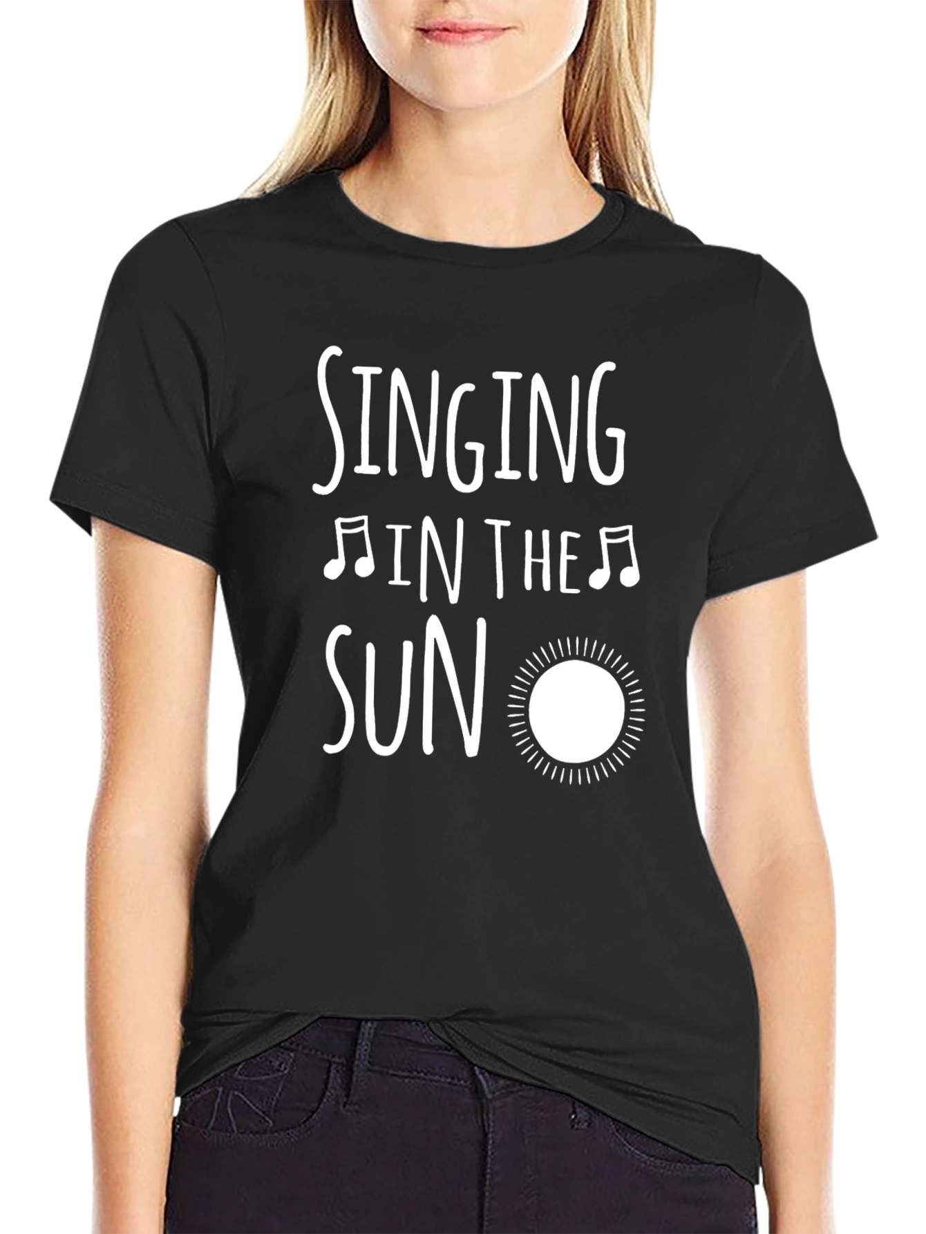 Singing in the Sun Black Graphic Tee