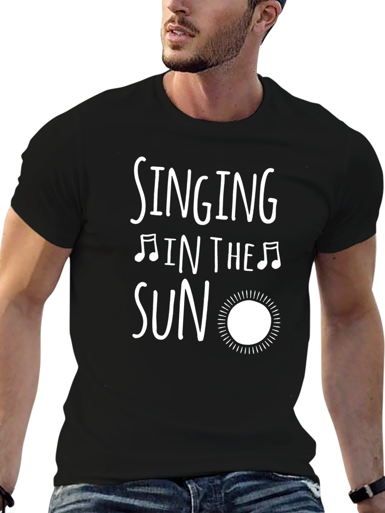 Singing in the Sun Black Graphic Tee