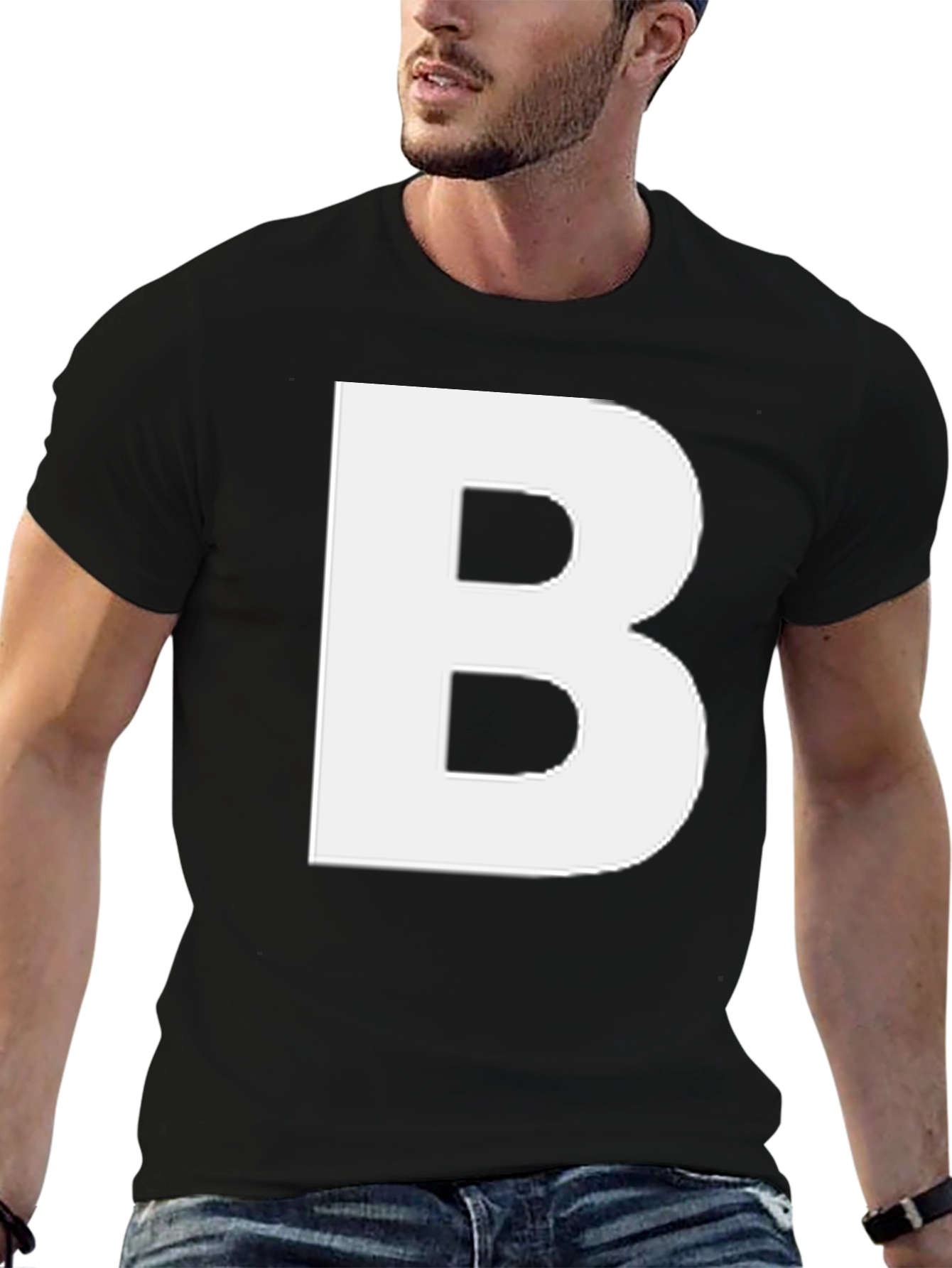 Bold Initial T-Shirt - Letter B Graphic Tee