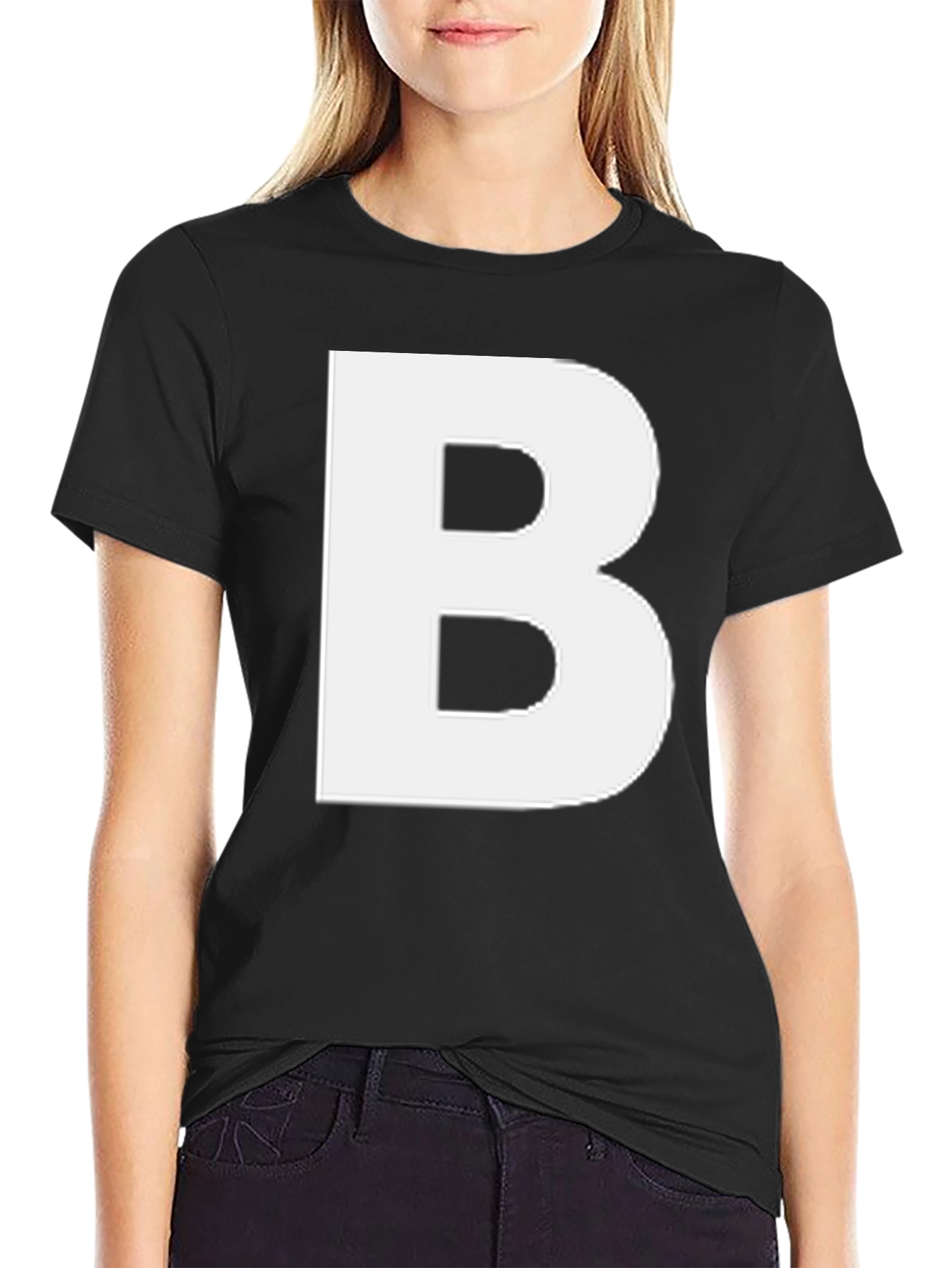 Bold Initial T-Shirt - Letter B Graphic Tee